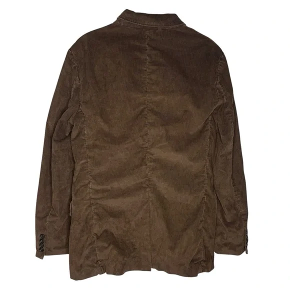 J. Crew Corduroy Blazer Chocolate Brown Mens size small two button jacket